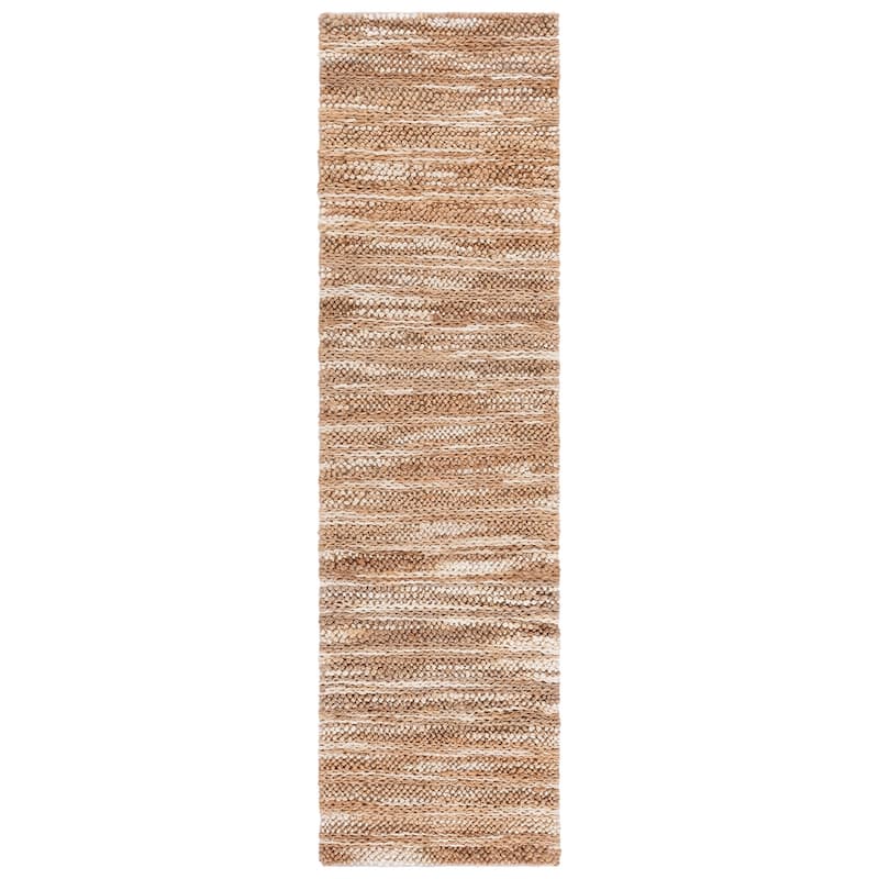 SAFAVIEH Natural Fiber Couture Sergia Modern Jute Rug - 2'3" x 8' Runner - Natural