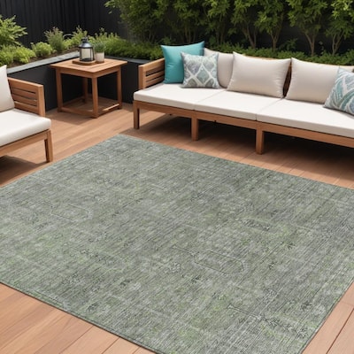 HomeRoots Southwestern Transitional Rectangle Outdoor Rug