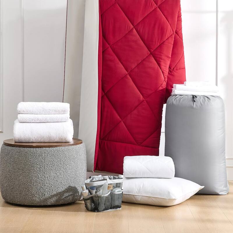 College Freshman Dorm Pack - Twin XL Bedding Kit Plus