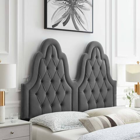 Augustine Tufted Performance Velvet Twin Headboard
