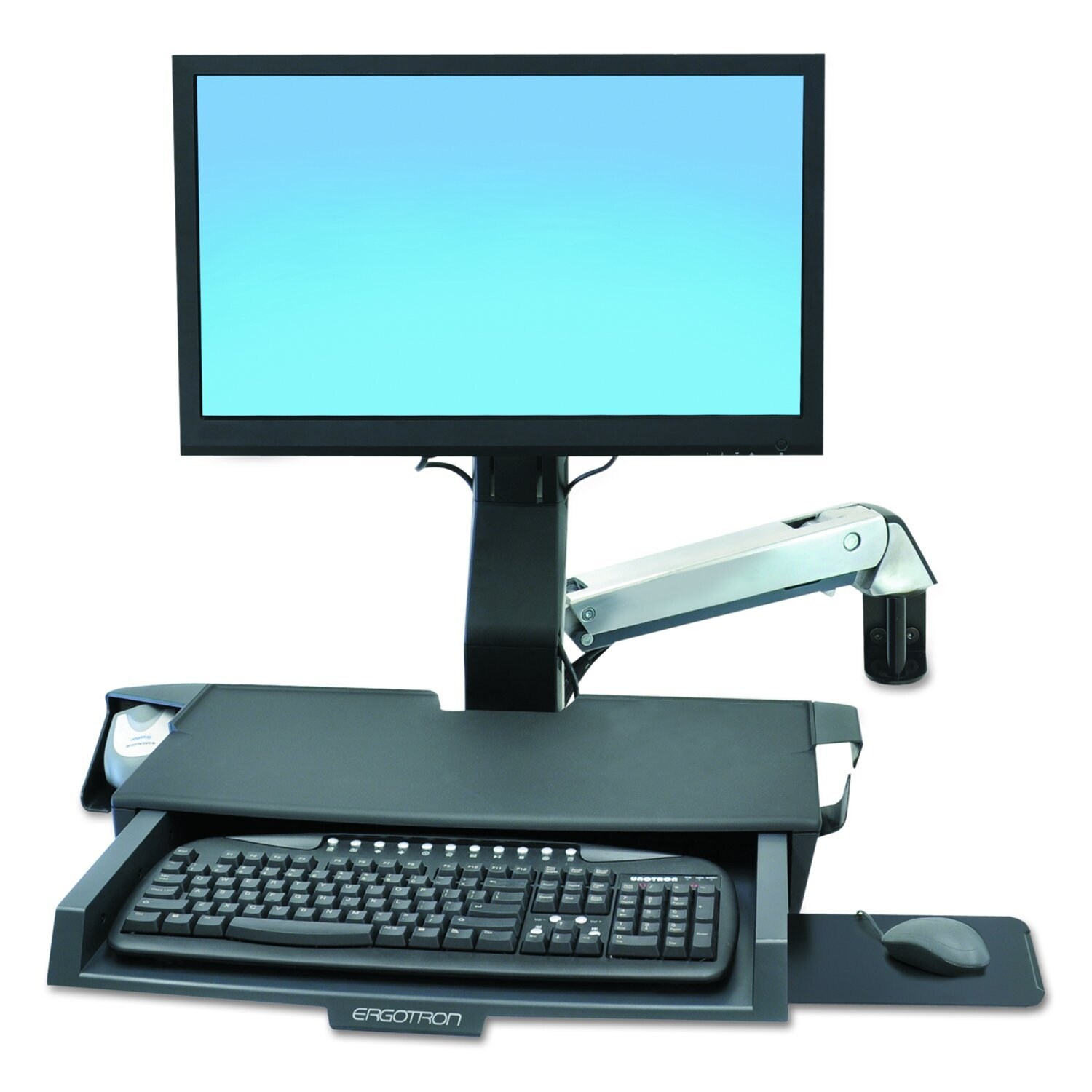 Ergotron 45-260-026 Styleview Sit-Stand Combo Arm With Worksurface