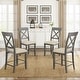 preview thumbnail 4 of 7, Wood 5 Piece Counter Height Dining Table Set With 4 Upholstered Chairs, Gray