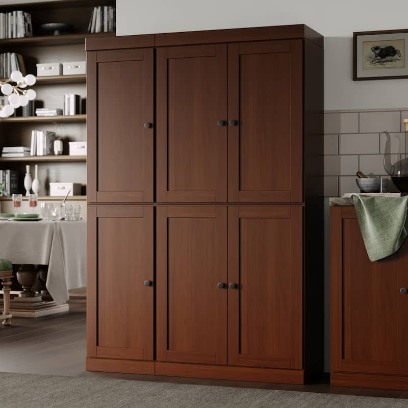 Palace Imports 100% Solid Wood 48.5" Pantry Cabinet with Shaker Doors, 2-Drawers and Adjustable Shelves