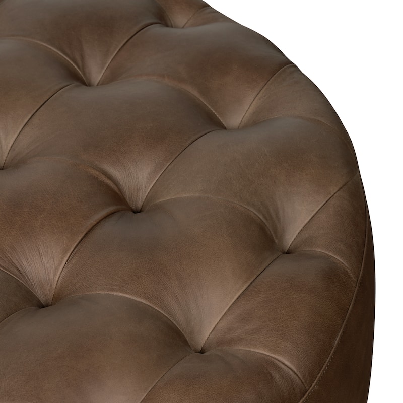 Poly & Bark Ascot Ottoman - Full Grain Genuine Italian Leather