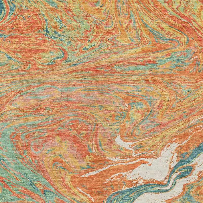 HomeRoots Abstract Transitional Rectangle Outdoor Rug