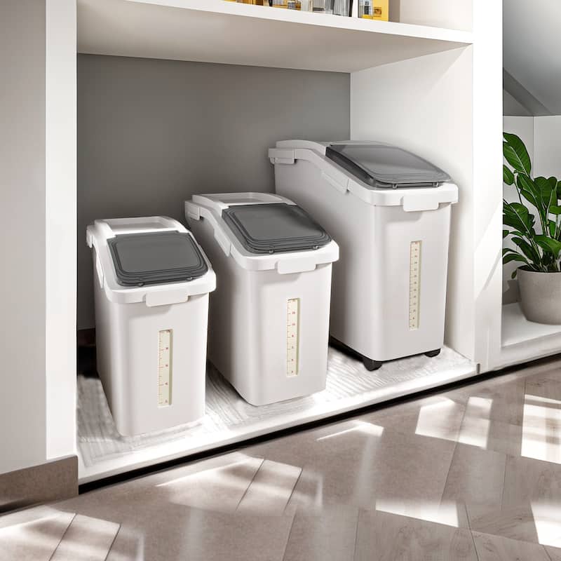 3 Pcs Mixed Set Ingredient Bin PP Shelf Storage Bins - 3 Pcs Mixed Set