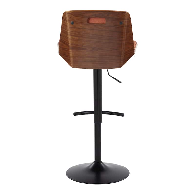 Carson Carrington Clemens Adjustable Bar Stool with Rounded T Footrest (Set of 2)