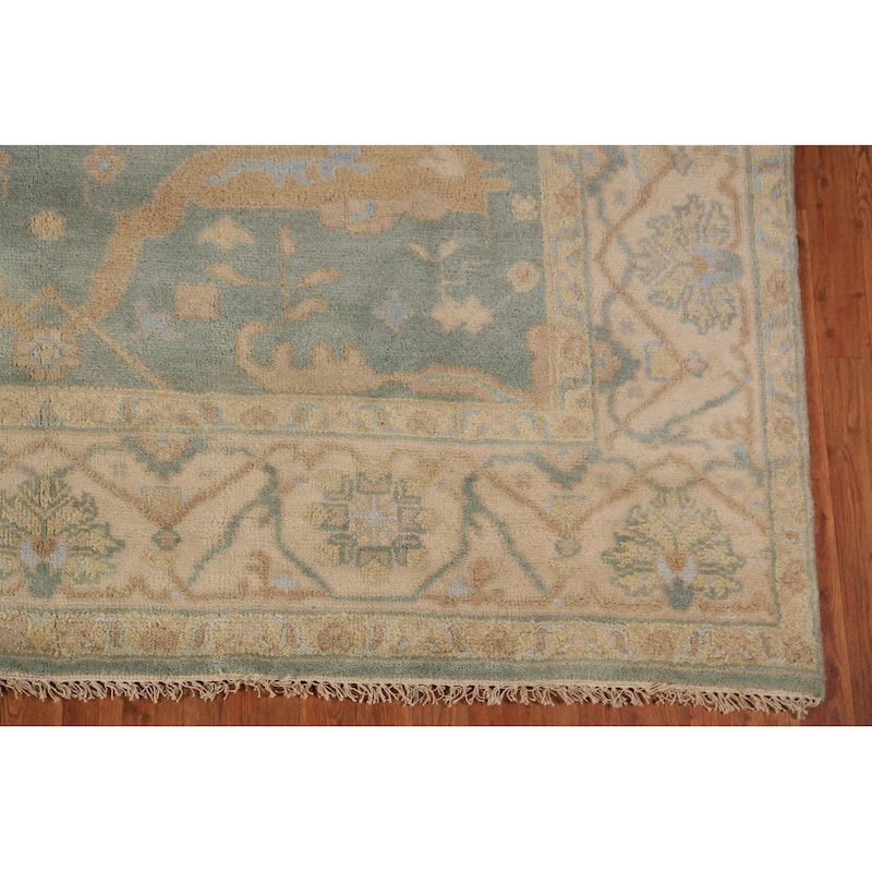 Oushak Indian Rug Hand-Knotted Transitional Wool Carpet - 8'0"x 9'9"