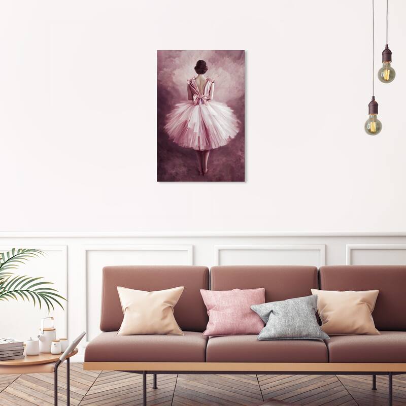 Wynwood Studio Fashion and Glam Ballerina III Brown and Traditional Wall Art Canvas Print - 30 x 20
