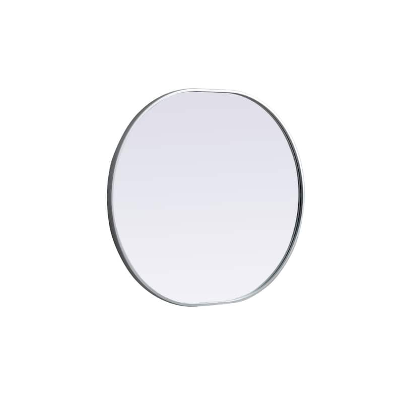 Indigo Home Metal Frame Oval Mirror 30x36 Inch