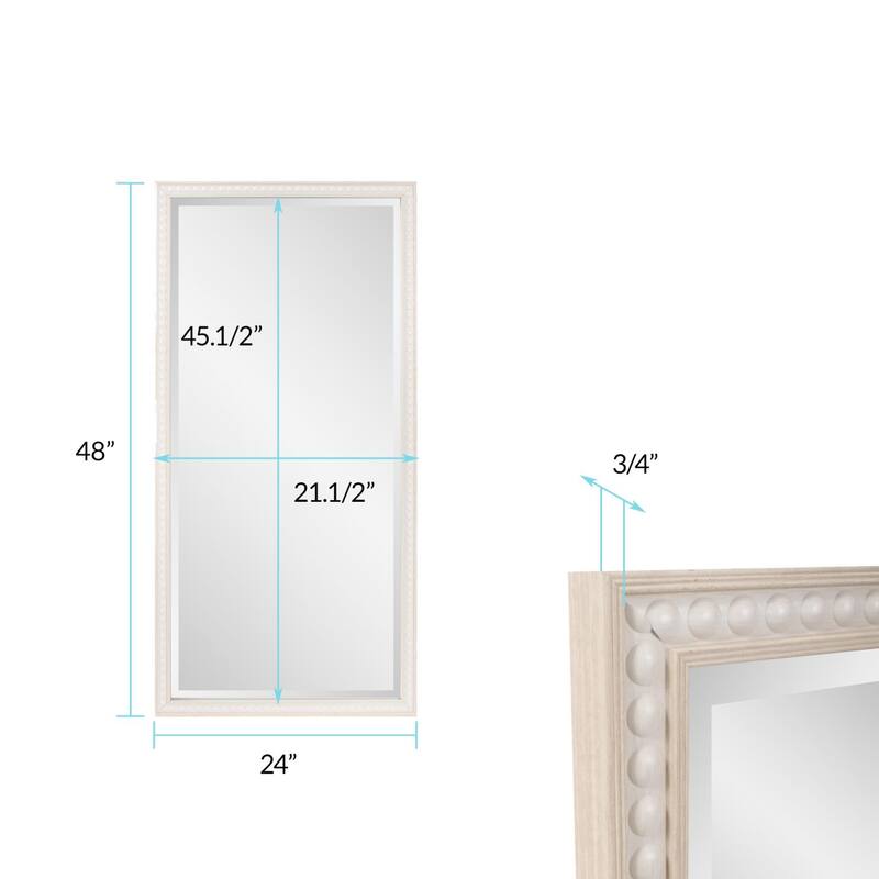 Beaded Dressing Mirror - Natural - 54H x 29W x 4D