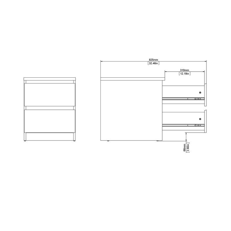 Porch & Den McKellingon Contemporary 2-drawer Nightstand