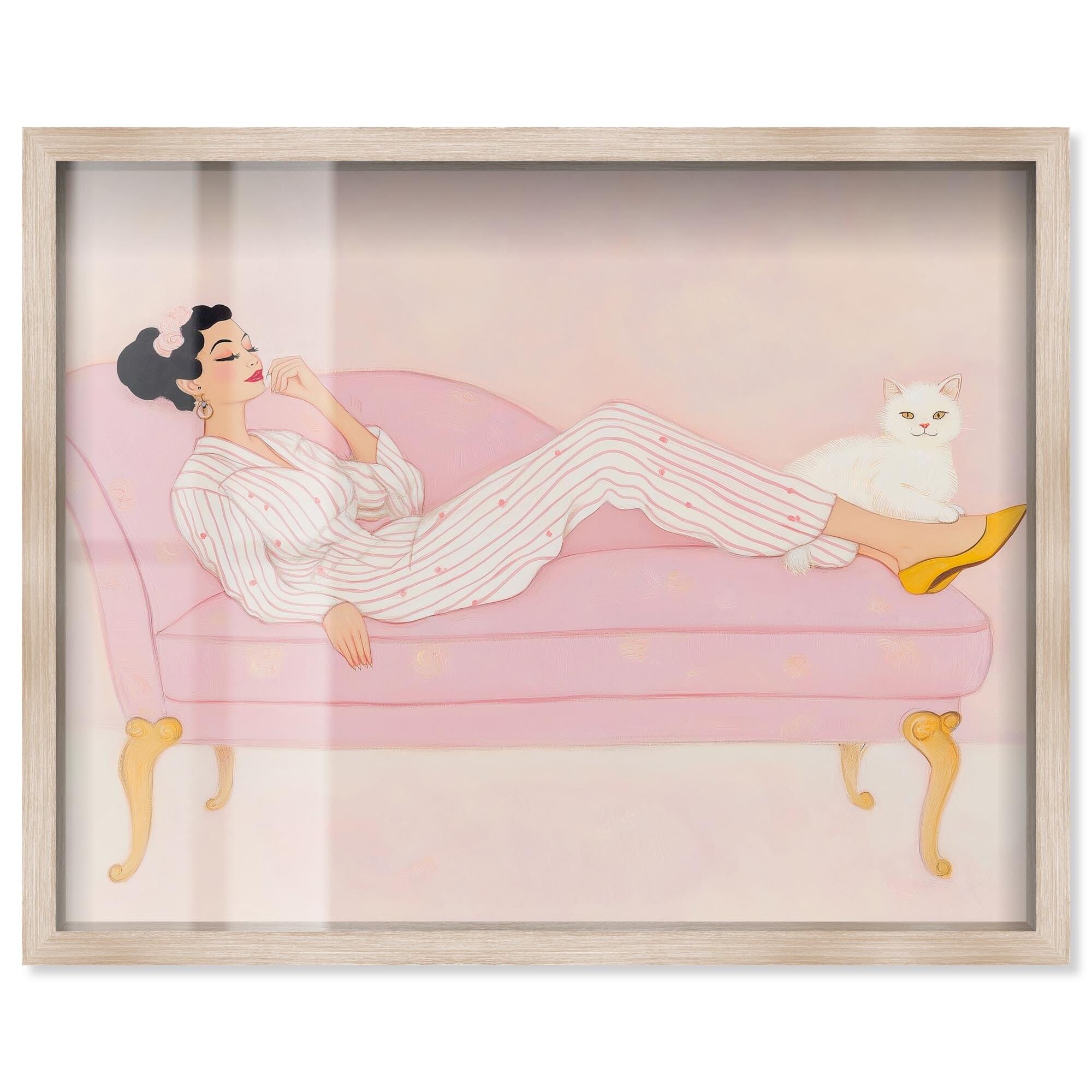 Lady of Leisure Coastal Art Shadowbox Print by Art Remedy