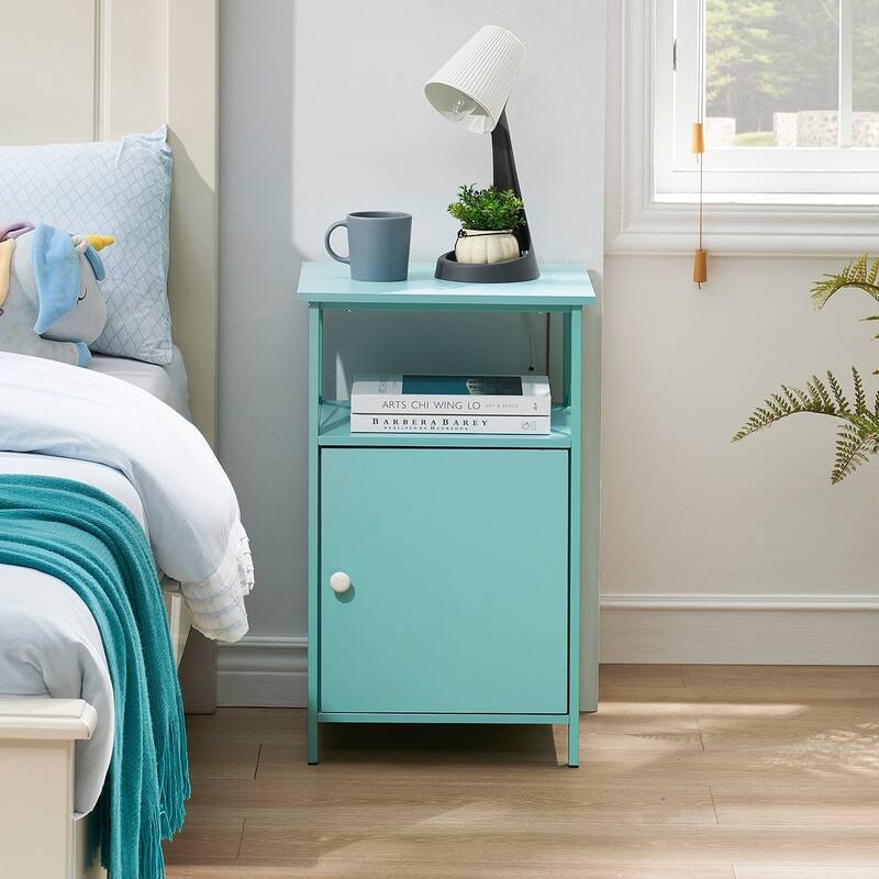 VECELO Modern Nightstands with Storage Cabinet, Nightstands Set of 2
