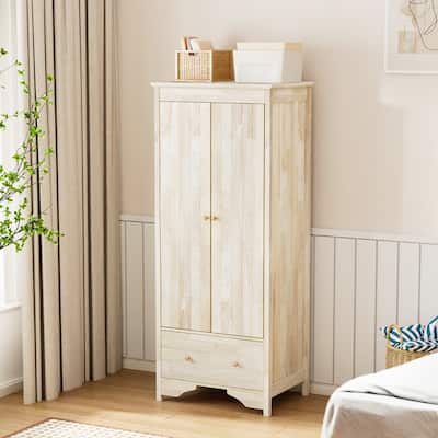 Armoires and Wardrobes with Doors,Hanging Rod - N/A