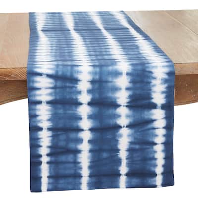 Groovy Tie Dye Table Runner with Striped Pattern - 16" x 72"