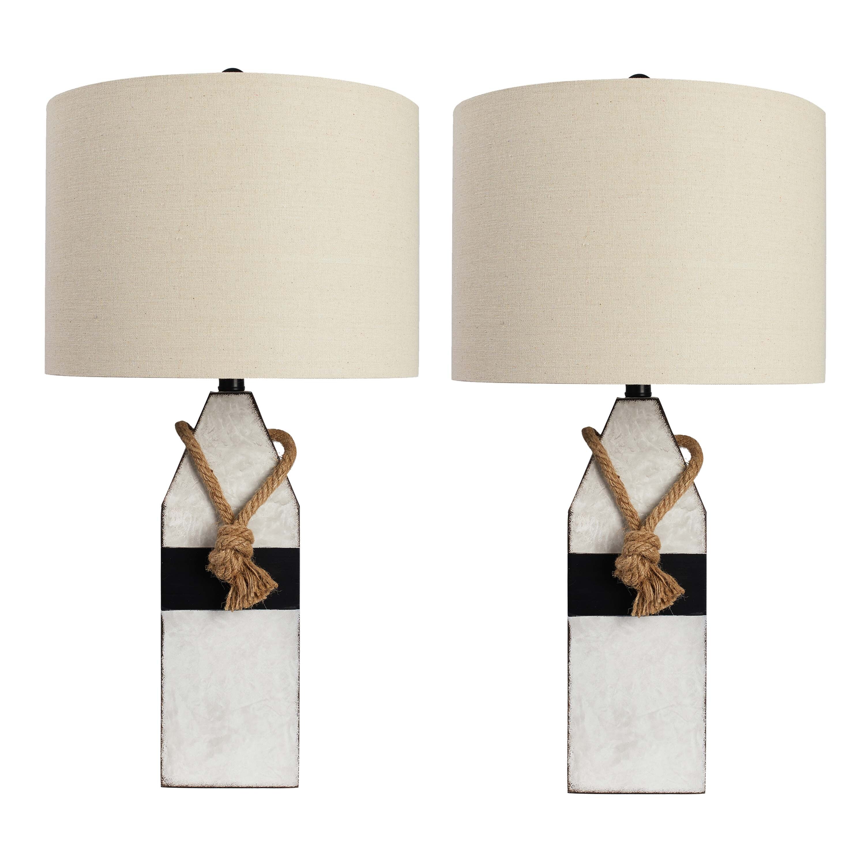 Shop Brendan Resin And Rope Buoy Table Lamp Set Of 2 Overstock