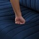 preview thumbnail 17 of 51, 2 Piece Living Room Sofa Set, Velvet Upholstered, Solid Manufactured Frame, Reversible Cushions, Metal Feet, Flared Armrests