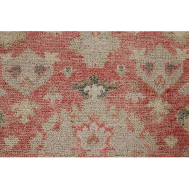 Muted Oushak Geometric Turkish Oriental Rug Hand-knotted Wool Carpet - 2'10" x 3'8"