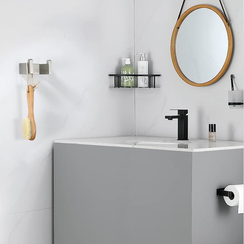 Wall Mounted Double Towel Hooks in Stainless Steel(set of 2)