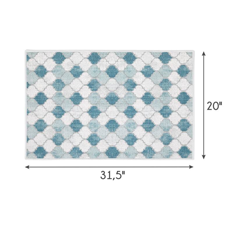 SussexHome Non-Skid Ultra-Thin Area Rugs for Laundry Room, Entryway, Bathroom and Kitchen - Washable Multipurpose Floor Mat