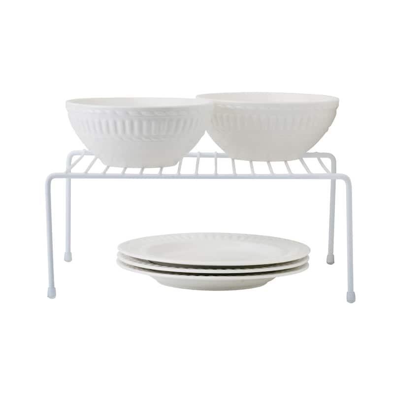 Kitchen Details Medium White Iron Kitchen Shelf Organizer - 12.20" x 10.24" x 5.91"
