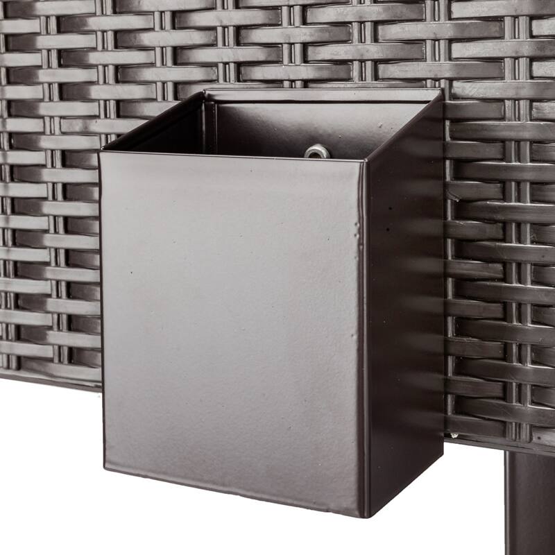 34"Rattan Square Legs Cooler with Shelf 80QT