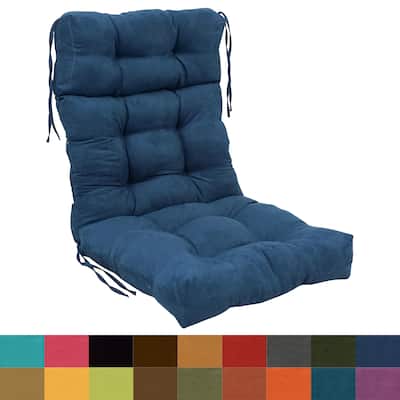 Multi-section Tufted Indoor Microsuede Seat/Back Chair Cushion (Multiple Sizes)