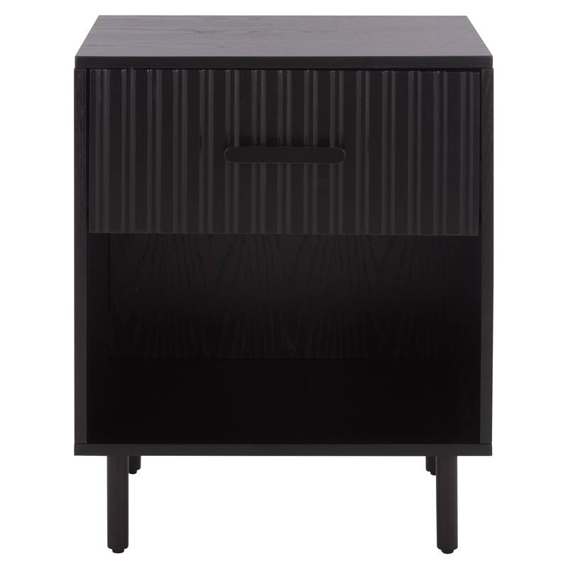 SEI Furniture Amelin 1-Drawer 1-Shelf Nightstand - Black