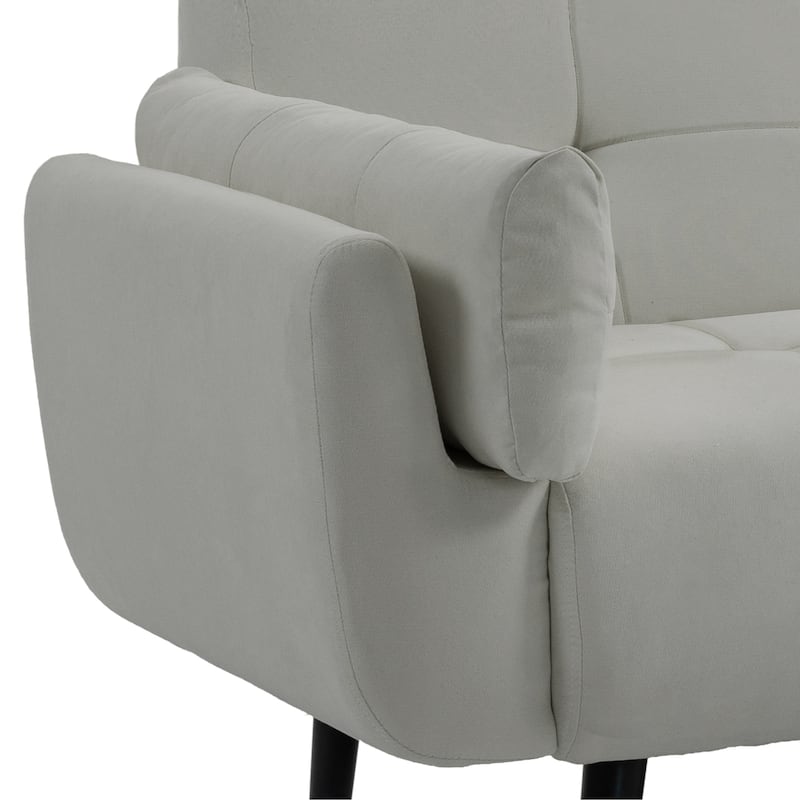 75" Convertible Sleeper Futon Sofa Bed With Adjustable Tufted Back