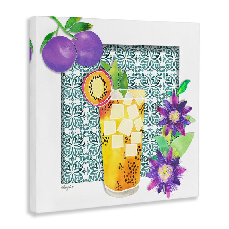 Stupell Passion Fruit Cocktail Canvas Wall Art Design By Hillary Holt