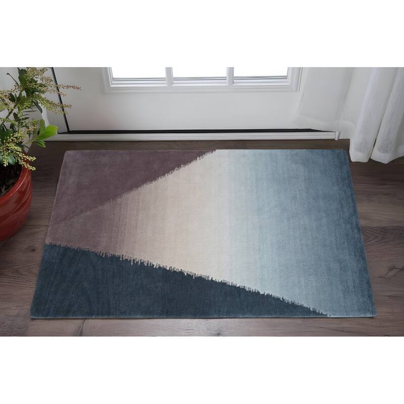 HomeRoots Geometric Casual Rectangle Area Rug - 36.00 in. x 24.00 in.  x 0.51 in.