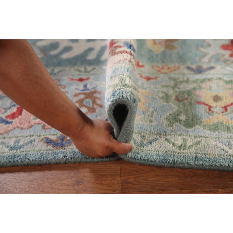 Oushak Style Area Rug Handmade Transitional Wool Carpet - 7'10"x 9'9"