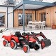 preview thumbnail 2 of 6, EROMMY Remote-Controlled Ride-On Excavator Toy with Horn, LED Lights, Music Player, and Safety Belt - N/A