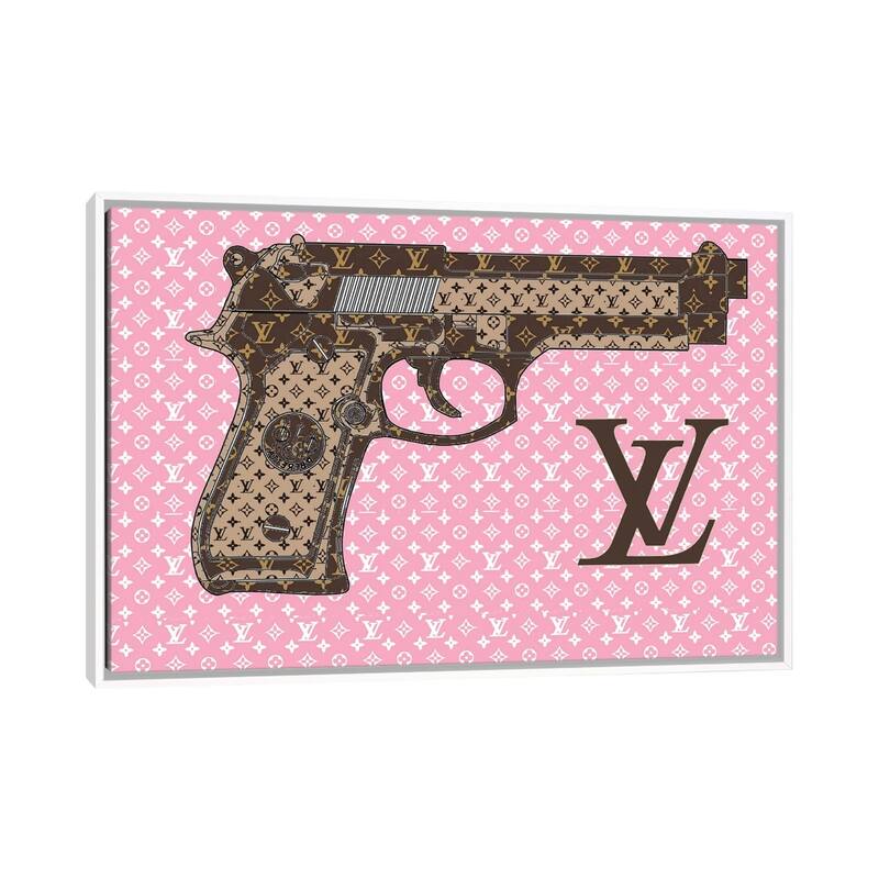 iCanvas "Louis Vuitton Gun" by Julie Schreiber Framed Canvas Print - White - 18x26