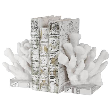 Uttermost Charbel White Bookends (Set of 2)