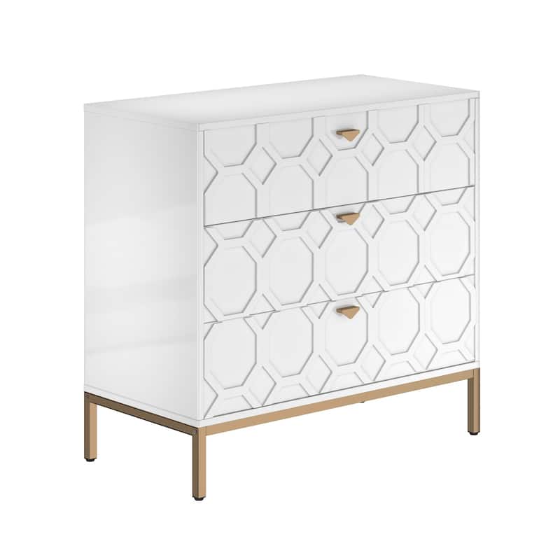 3 drawers cabinet - White