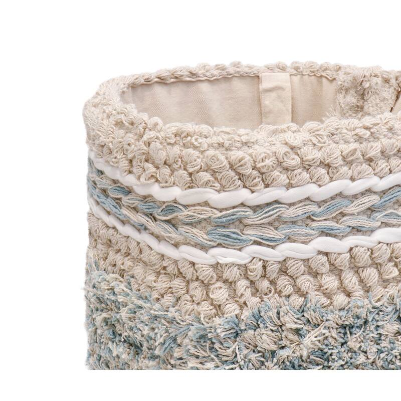 Pasargad Home Grandcanyon Cotton Braided Basket, Beige