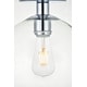 preview thumbnail 6 of 35, 1-light Flush-mount Ceiling Fixture w/ 10-in. Spherical Clear Glass Shade