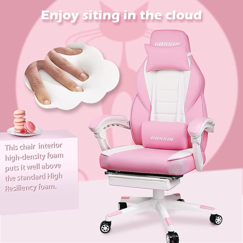 BOSSIN Racing Style Gaming Chair,400 lbs Big and Tall gamer chair High Back Computer Chair