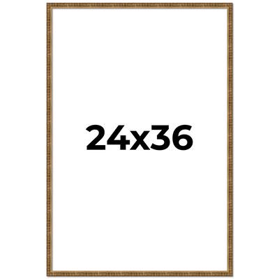 24x36 Frame Gold Picture Frame - Complete Modern Photo Frame Includes