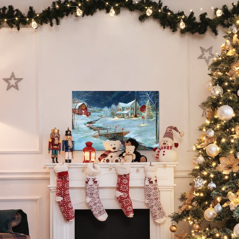 Christmas on the Farm-Premium Gallery Wrapped Canvas - Ready to Hang