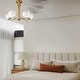 preview thumbnail 3 of 6, Tanaro Mid-Century Modern Gold Semi Flush Mount Globe Ceiling Light 5 & 7 Lights - Brass