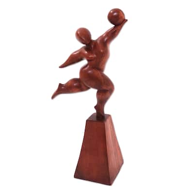 Novica Handmade Catch It Wood Sculpture