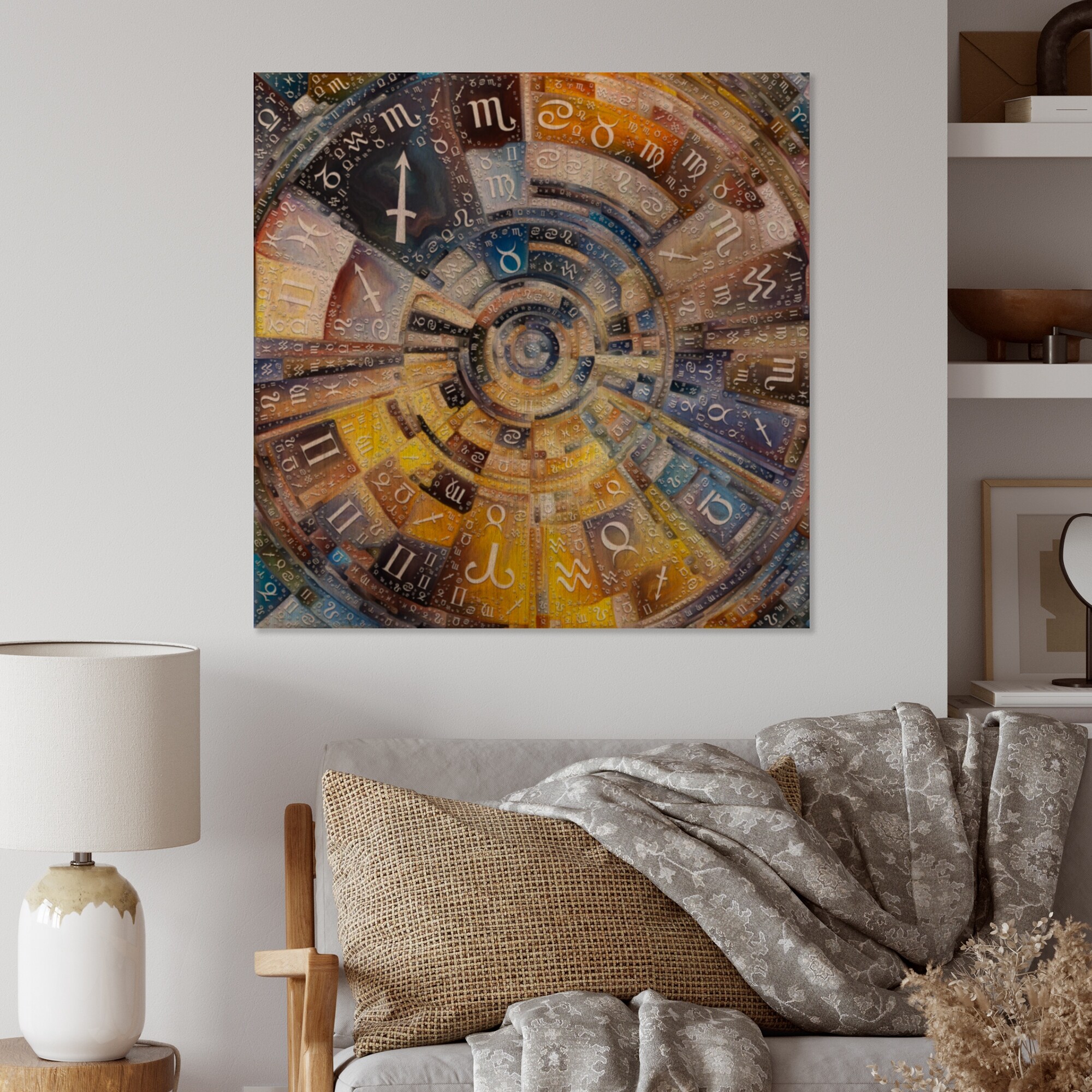 Designart 'Astrology Abstract Vortex' Modern Wood ...