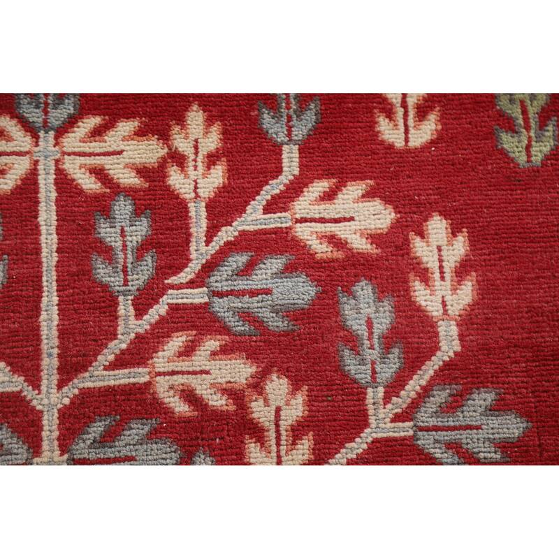 Hand Knotted Oriental 100% Wool Carpet Traditional Geometric Red Kazak Area Rug - 10' 0'' X 6' 4''