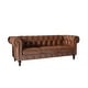 preview thumbnail 4 of 7, 83" Deep Button Tufted PU Leather Upholstered Loveseat Sofa Classic Chesterfield Sofa