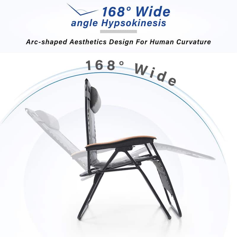 Padded Zero Gravity Chair Oversize Lounge Chair with Free Cup Holder