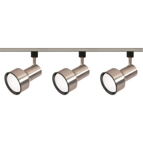 Nuvo Lighting TK340 Three Light R30 Step Cylinder Track Kit - Brushed nickel