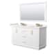 Option White / White Quartz Top / Satin Bronze Hardware